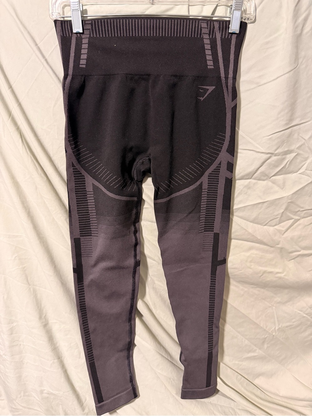 Gymshark Seamless High-Waist Leggings in Dark Charcoal and Black